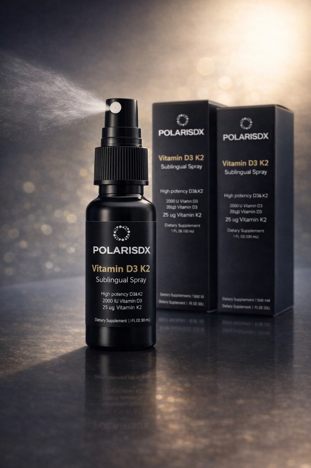 PolarisDX Vitamin D3+K2 Sublingual Spray